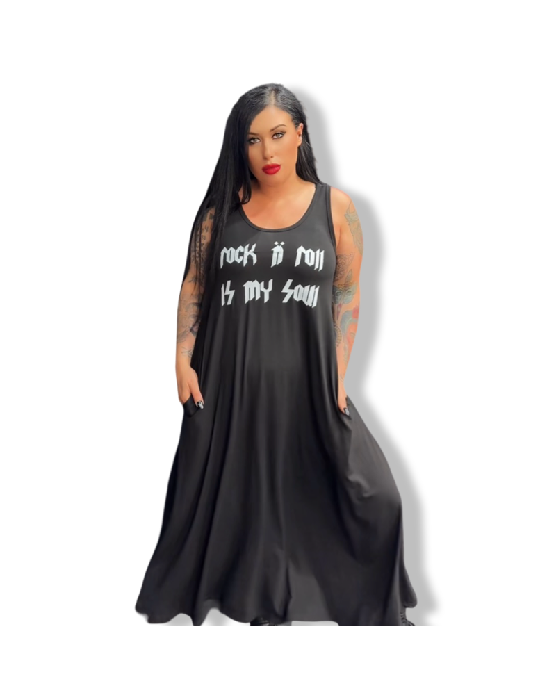 VESTIDO LARGO TOCK IS MU SOUL|LA OVEJA NEGRA SHOP|DARK SHEEPS.