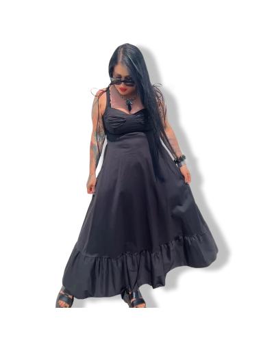 VESTIDO VIKTORIA BLACK|LA Oveja Negra Shop.