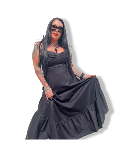 VESTIDO VIKTORIA BLACK|LA Oveja Negra Shop.