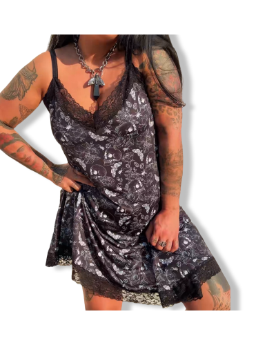 VESTIDO LENCERO SALEM CORTO|LA Oveja Negra Shop.