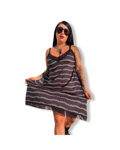 VESTIDO LENCERO ESPINAS CORTO|LA Oveja Negra Shop.