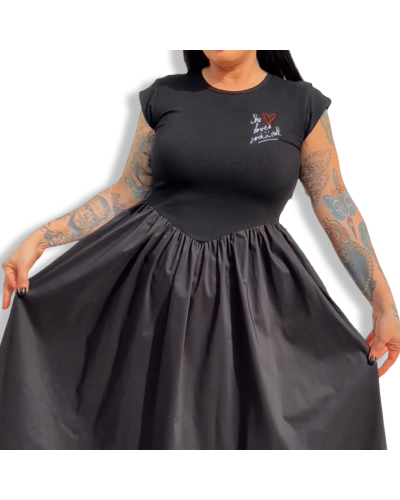 SHE LOVES ROCK N ROLL VESTIDO DARK SHEEPS  LA Oveja Negra Shop.