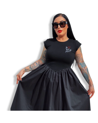 SHE LOVES ROCK N ROLL VESTIDO DARK SHEEPS  LA Oveja Negra Shop.