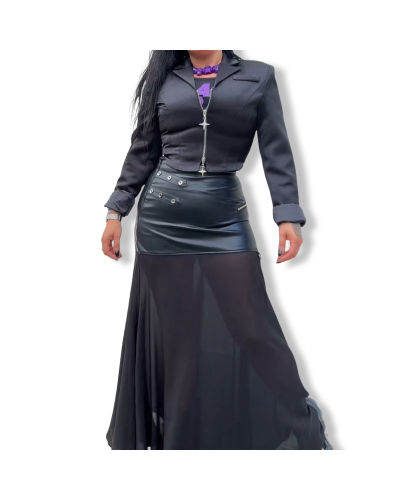 FALDA COMBINADA KAREN|LA OVEJA NEGRA SHOP.