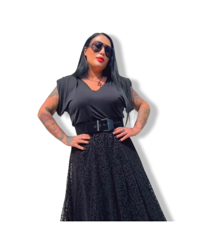 FALDA TULL LEOPARDO VUELO|LA Oveja Negra Shop.