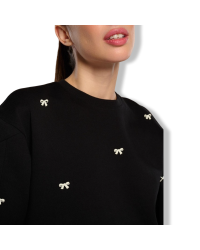 SUDADERA SWEATER BLACK ROSE MINUETO|LA Oveja Negra Shop.