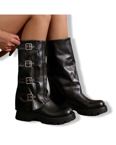 BOTA ALLYSON MOTOR HEBILLAS|LA Oveja Negra Shop.