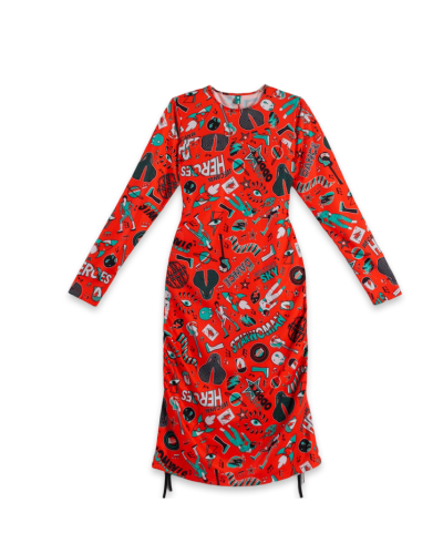 VESTIDO DRAPEADO WE CAN BE HEROES.LOLINA|LA Oveja Negra Shop.