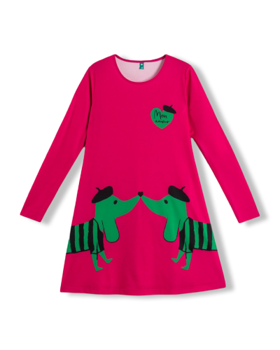 VESTIDO CORTE A  PERRA VERDE|LOLINA|LA Oveja Negra Shop.
