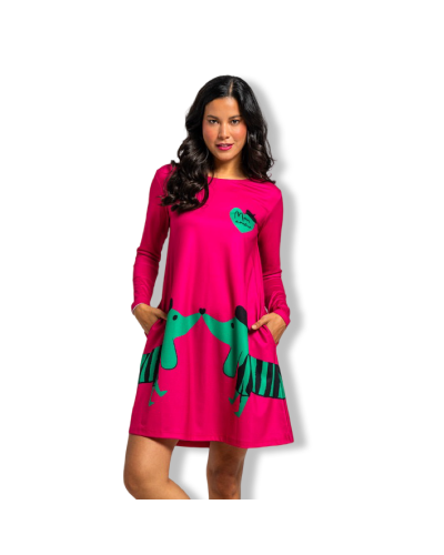 VESTIDO CORTE A  PERRA VERDE|LOLINA|LA Oveja Negra Shop.