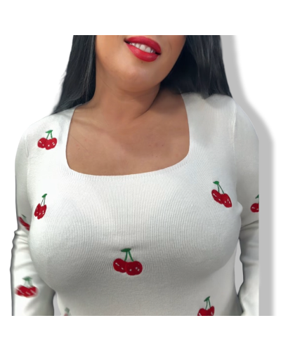 SWEATER VINTAGE CHERRY NEGRO.|LA Oveja Negra Shop.