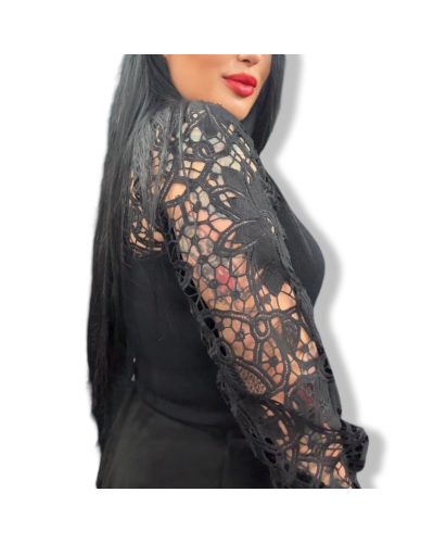 SWEATER VINTAGE CROCHÈ NEGRO.|LA Oveja Negra Shop.