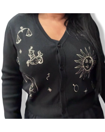CARDIGAN COSMOS NEGRA.