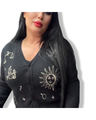CARDIGAN COSMOS NEGRA.