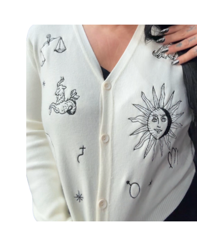 CARDIGAN COSMOS BLANCA.