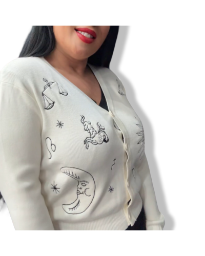 CARDIGAN COSMOS BLANCA.