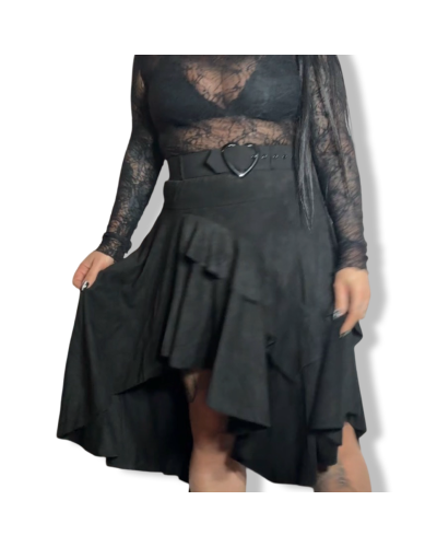 FALDA DESIGUAL KATTERINE| LA OVEJA NEGRA SHOP.