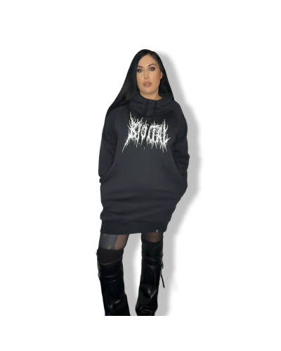 SUDADERA UNISEX BRUTAL NEGRA.