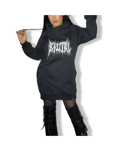 SUDADERA UNISEX BRUTAL NEGRA.