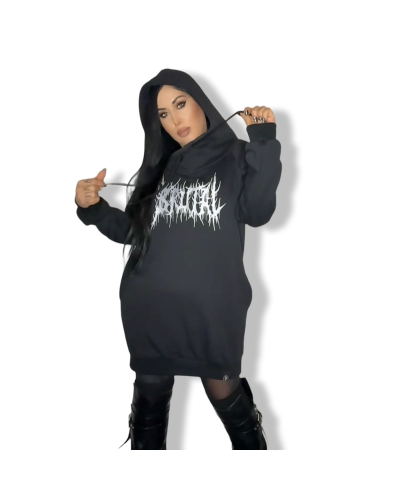 SUDADERA UNISEX BRUTAL NEGRA.