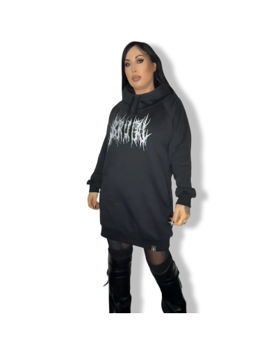 SUDADERA UNISEX BRUTAL NEGRA.