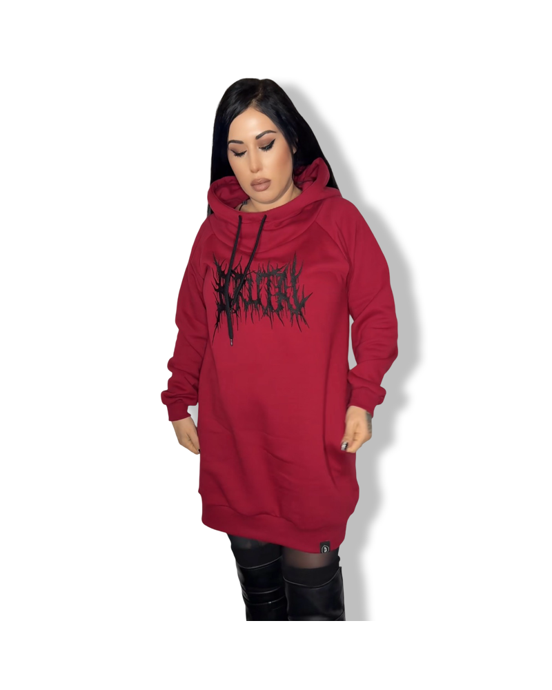SUDADERA UNISEX BRUTAL GRANATE.