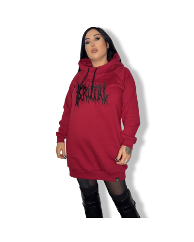 SUDADERA UNISEX BRUTAL GRANATE.