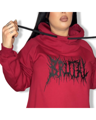 SUDADERA UNISEX BRUTAL GRANATE.