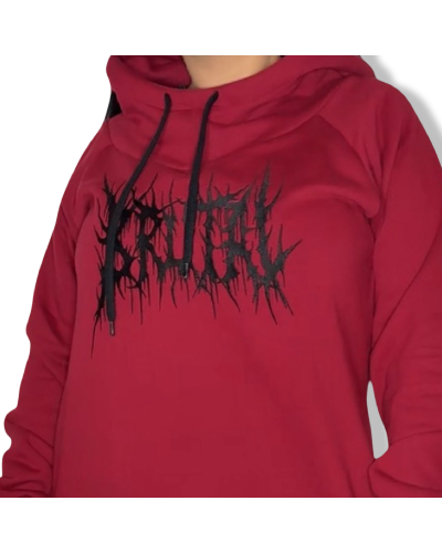 SUDADERA UNISEX BRUTAL GRANATE.