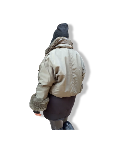 BOMBER 80´S POLIPIEL NEGRA|LA OVEJA NEGRA SHOP.