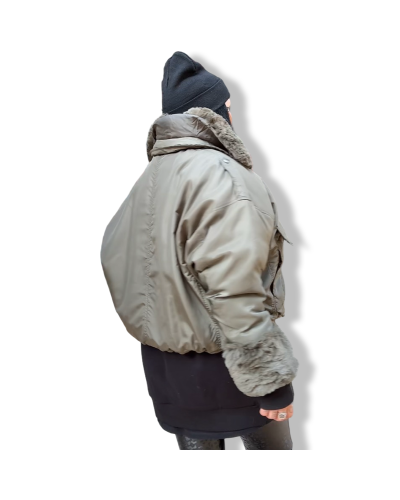 BOMBER 80´S POLIPIEL NEGRA|LA OVEJA NEGRA SHOP.