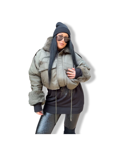 BOMBER 80´S POLIPIEL NEGRA|LA OVEJA NEGRA SHOP.