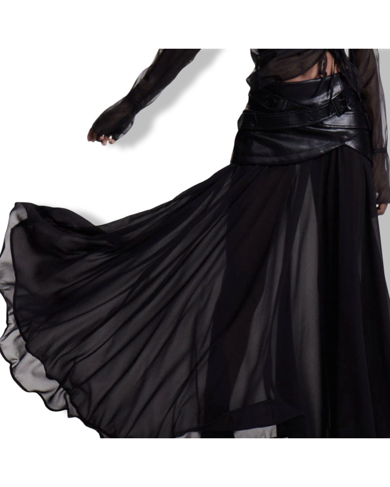 FALDA LARGA MEDUSA BLACKNESS|LA Oveja Negra SHOP.