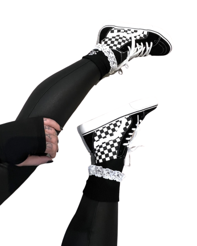 ZAPAS DE BOTA RETRO CUADROS PLATAFORMA|LA Oveja Negra Shop.