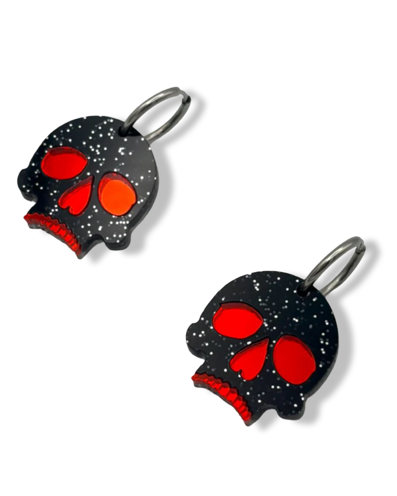 PENDIENTES CALAVERA GLAM|LA Oveja Negra Shop.