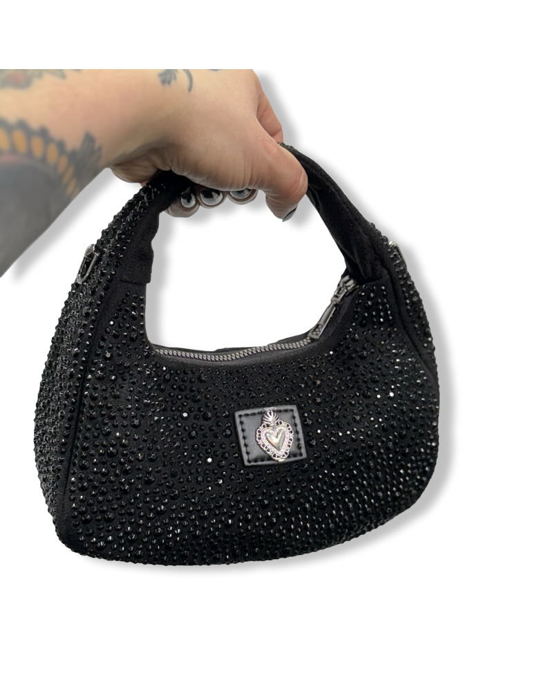 BOLSO SACRED BLACK GLITTER|LA OVEJA NEGRA SHOP.