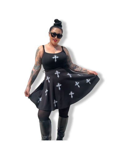 FALDA GOTH CROSS|LA OVEJA NEGRA SHOP.