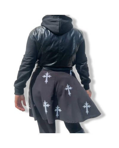FALDA GOTH CROSS|LA OVEJA NEGRA SHOP.