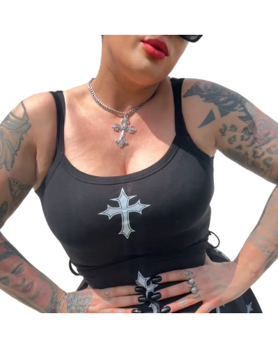 CAMISETA TIRANTES GOTH CROSS|LA OVEJA NEGRA SHOP|DARK SHEEPS.