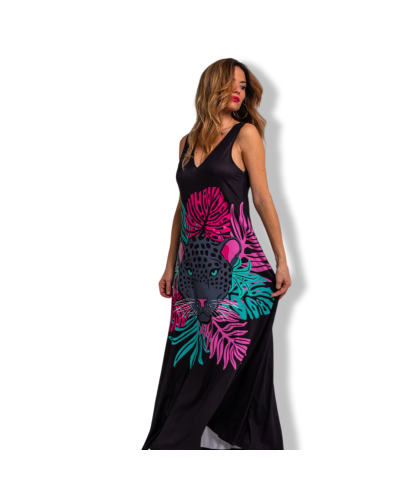 VESTIDO LARGO FLUIDO NOCTURNA|LA OVEJA NEGRA SHOO|LOLINA.