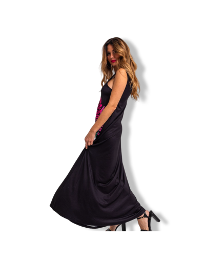 VESTIDO LARGO FLUIDO NOCTURNA|LA OVEJA NEGRA SHOO|LOLINA.