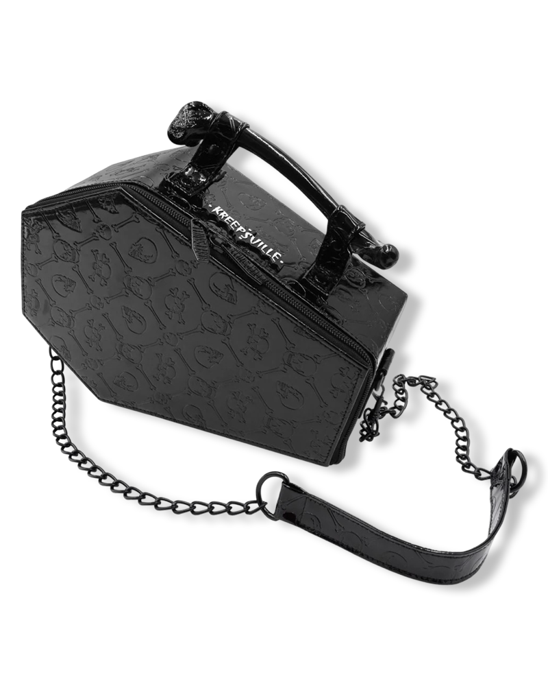 BOLSO SKULLLMCROSSBONE COFFIN PURSE|LA OVEJA NEGRA SHOP KREEPSVILLE 666