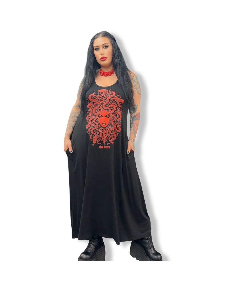 VESTIDO LARGO MEDUSA|LA OVEJA NEGRA SHOP|DARK SHEEPS.