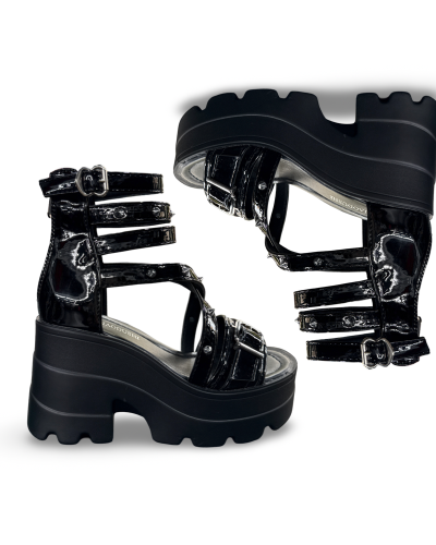 SANDALIA ALTA DR.BLACK|LA OVEA NEGRA SHOP.