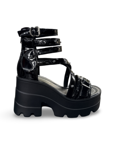SANDALIA ALTA DR.BLACK|LA OVEA NEGRA SHOP.