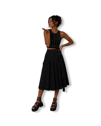 TOP TACHUELAS ROCK HALTER|LA OVEJA NEGRA SHOP.