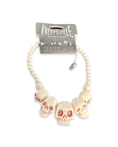 COLLAR SKULL WHITE |LA Oveja Negra Shop|KREEPSVILLE.