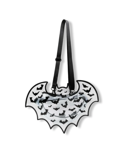 BAT SHAPED CLEAR VINYL BACKPACK KREEPSVILLE 666|LA OVEJA NEGRA SHOP.