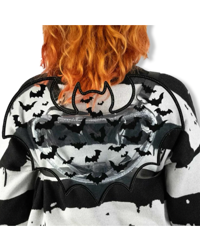 BAT SHAPED CLEAR VINYL BACKPACK KREEPSVILLE 666|LA OVEJA NEGRA SHOP.