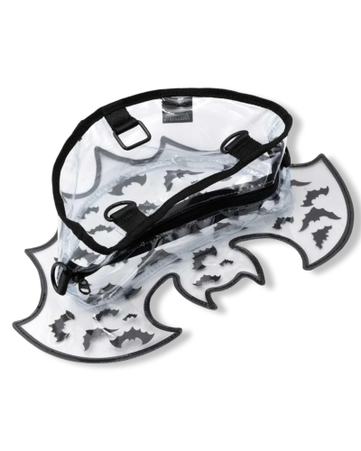 BAT SHAPED CLEAR VINYL BACKPACK KREEPSVILLE 666|LA OVEJA NEGRA SHOP.